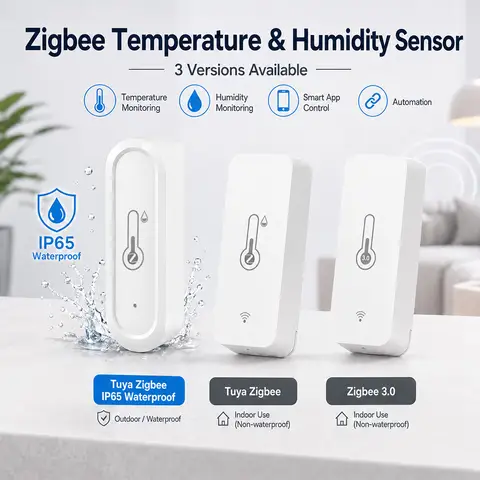 Zigbee 3.0 Temperature Humidity Sensor For Smart Home Works with Yandex Alexa Home Assistant Zigbee2mqtt Tuya Smart Life