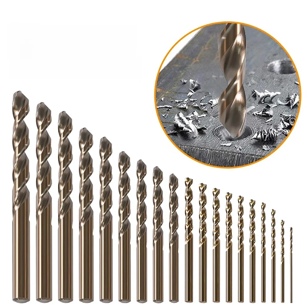 Foret HSS au Cobalt M35 de 1mm à 13mm, pour le perçage de l'acier inoxydable, foret électrique pour le travail des métaux, perceuse manuelle, mandrin