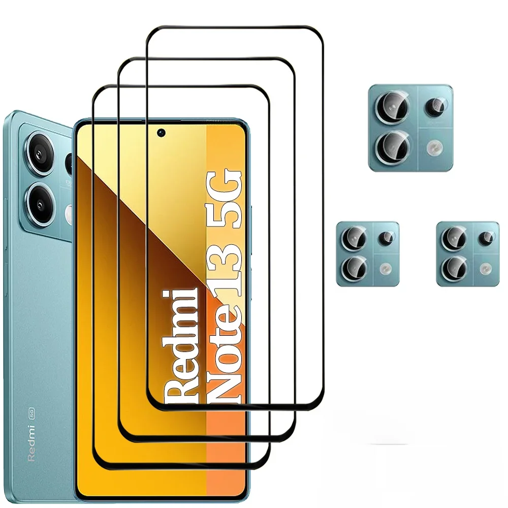 HD-Schutzglas Redmi Note 14 13 Pro 5G Displayschutzfolien Redmi Note13 12 11 10 Pro Gehärtetes Glas & Kamera Objektiv Film Note 12 Pro Plus Screen Glass für Redmi Note 14 Anti-Kratzer