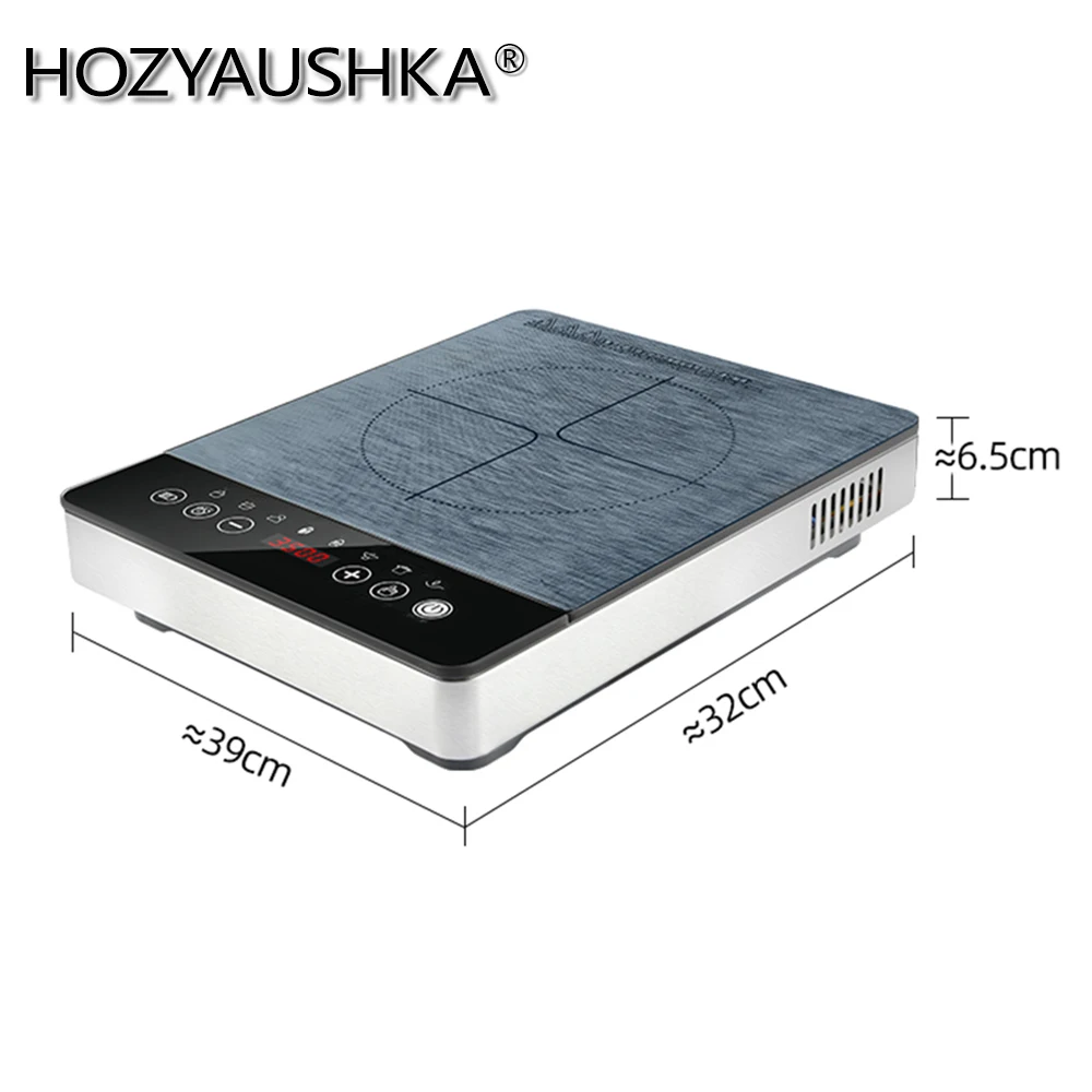 3500W/3000W/2500W 220V High Power Induction Cooker Stainless Steel Frame 8 Functions Double Layer Concentrated Coil