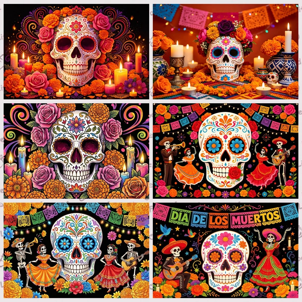 Mexican Carnival Party Decor Background for Photography Multicolor Fiesta Cinco DeMayo Banner Birthday Wedding Photo Backdrop