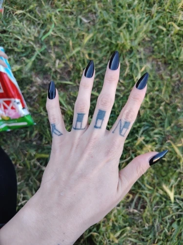 24 Artificial Acrylic Black Square Head Fake Nails Long Ballet Woman Removable Press On Nails Tip Almond Nail Art False Nail Set photo review