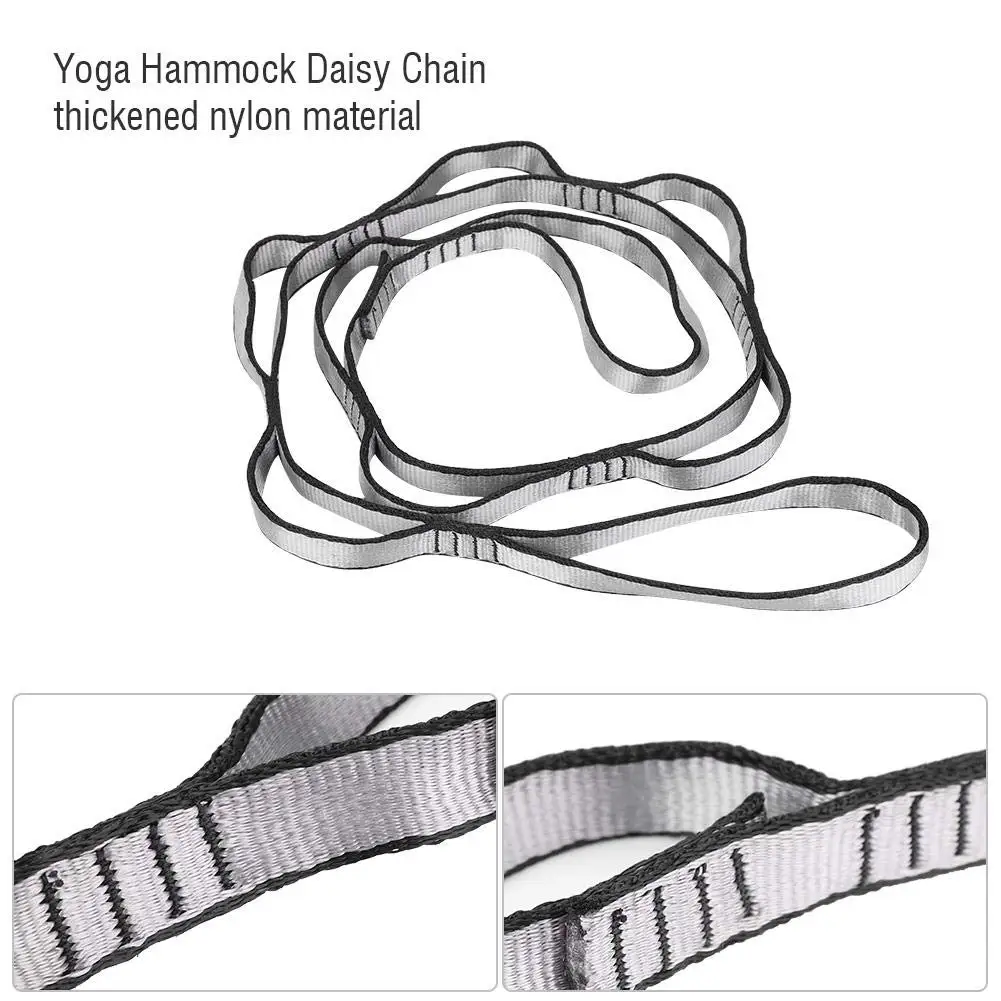 2 PCS Yoga Stretching Belt Daisy Chains Yoga Hammock Extension Straps with 2 Screw Locking Carabiner Hooks