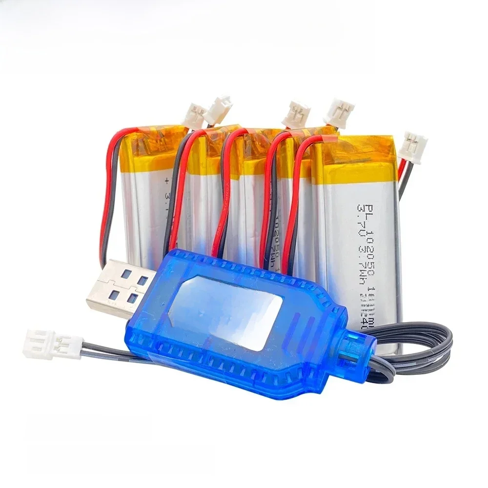 102050   5 sztuk 3.7V 1000mah akumulator litowo-polimerowy do MP3 GPS długopis do nagrywania LED Light bezpłatny kabel do ładowania — zdjęcie produktu 7