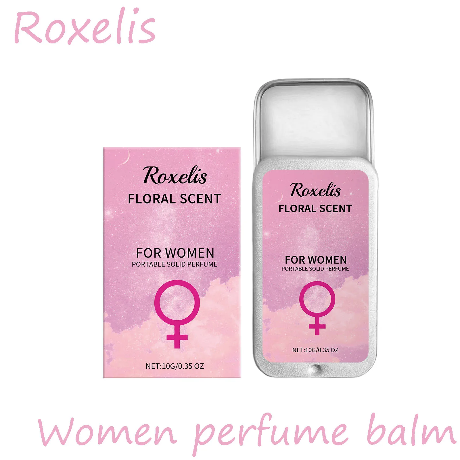 

Roxelis Women Floral Solid Perfume Balm Lasting Fragrance Pheromone Scent Dating Party Attractive Elegant Scent Perfume Balm