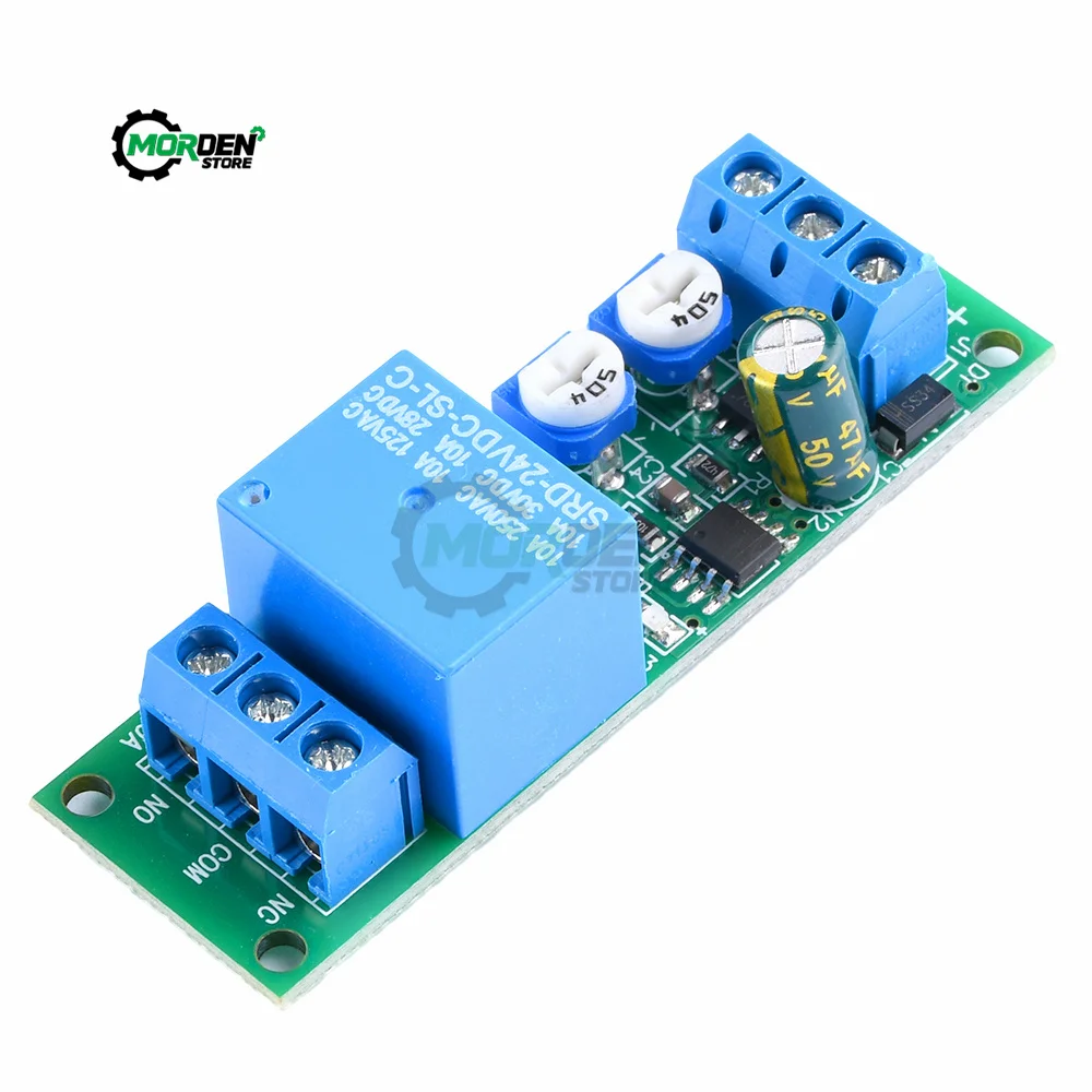 DC 5V 12V 24V  Dual Relay Module Adjustable Time Delay 0-100S/0-15mins Module Power Supply Accessories