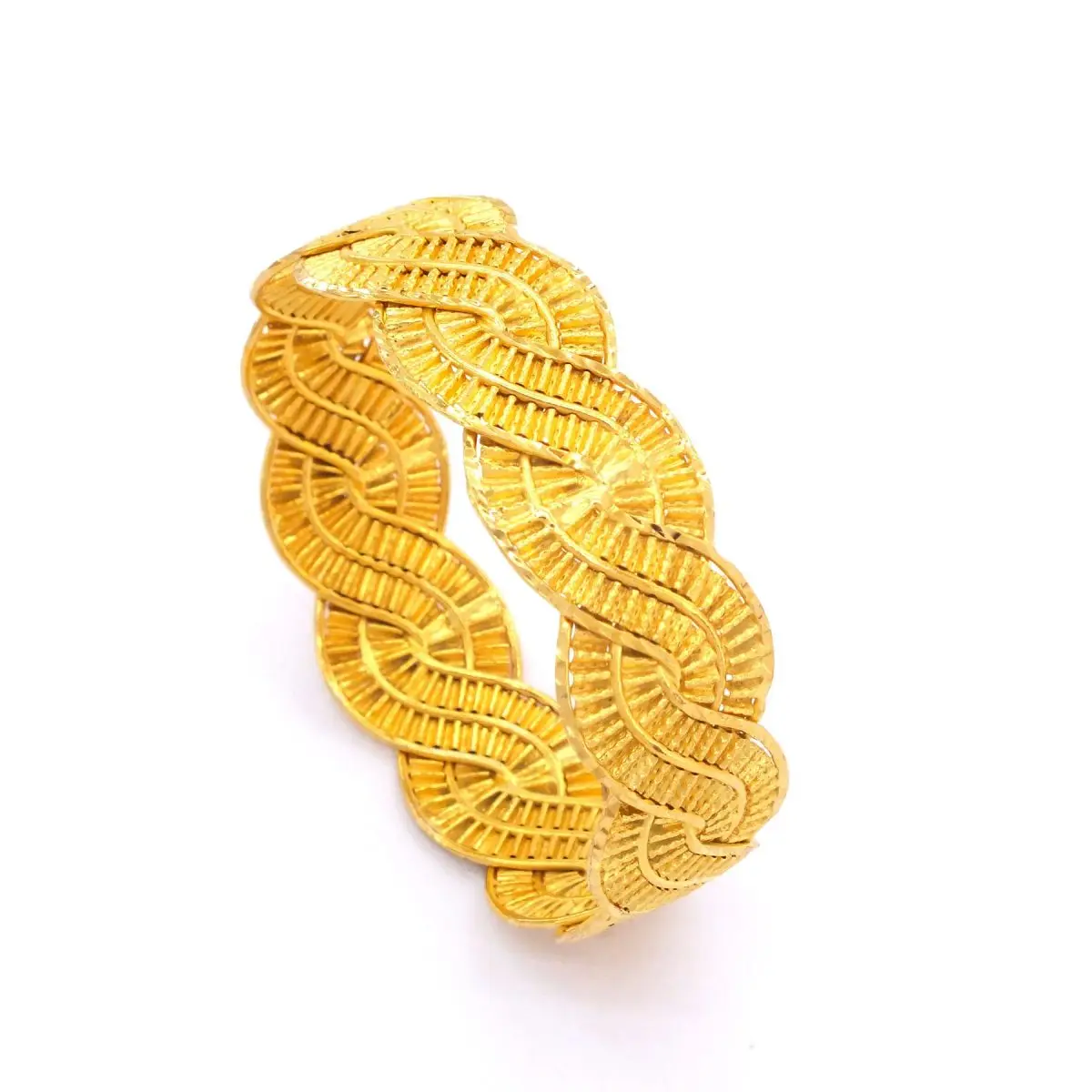 22 Carat 2 CM Women\'s Gold Plated Ladder Model Bracelet Thickness Gem Jewelry Accessory Special Day Gift Turkish Handmade Fine