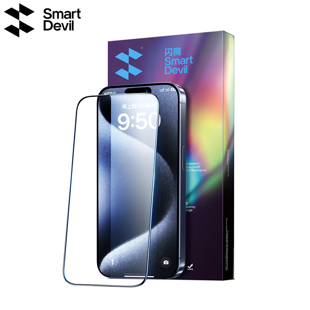 

SmartDevil Corning Tempered Glass for iPhone 15 14 Pro Max HD Full Cover Screen Protector for iPhone 15 Pro Easy Installation