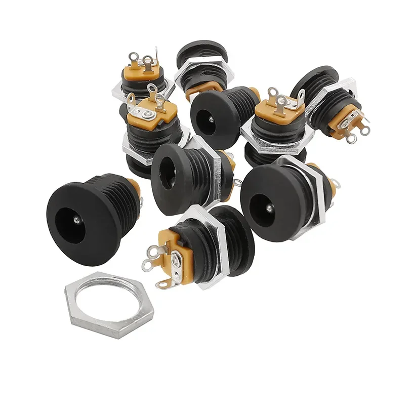 Adapter złączy DC DC-022 Gniazdo zasilania 5,5 x 2,1 mm Gniazdo zasilania DC Złącze wtykowe do montażu panelowego 1/2/5/10/20 szt. — zdjęcie 2
