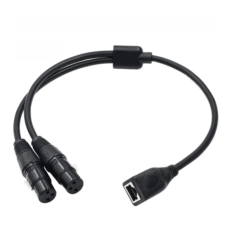 Adapter/Kabel konwerter z 3-pinowym złączem XLR (męski/żeński) na złącze sieciowe RJ45 do mikrofonów, systemów głośnikowych Behringer i radia. — zdjęcie produktu 7