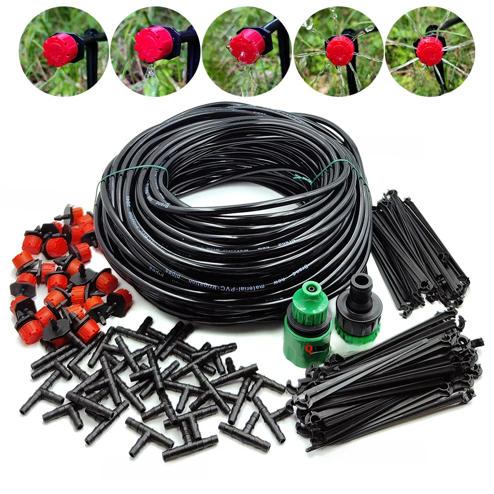 Kas 10M-30M Diy Druppelirrigatiesysteem Automatische Watering Tuinslang Micro Drip Watering Kits Met Verstelbare druppelaars - afbeelding 2