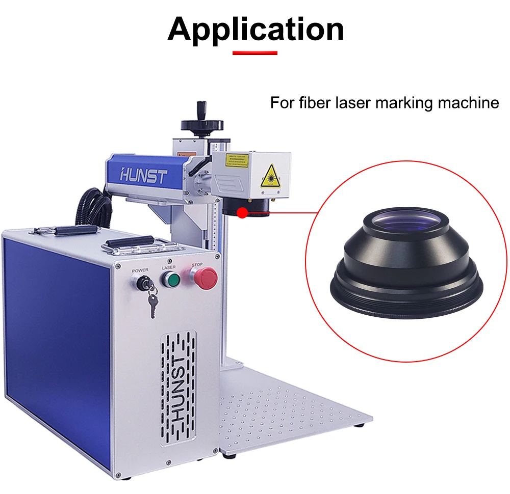 HUNST F-Theta-Linse, 1064 nm, Fokuslinse, Laser-Brennweite 100–420 mm, Scanfeld 70 x 70–300 x 300 für YAG-Faserlaser-Galvo-System – Detail 6