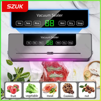 Electric Vacuum Sealer Built-In Cutter Knife Dry/Wet Food Sealed Packaging Kitchen Food Storage Seal Touch Key With 10pcs Bags