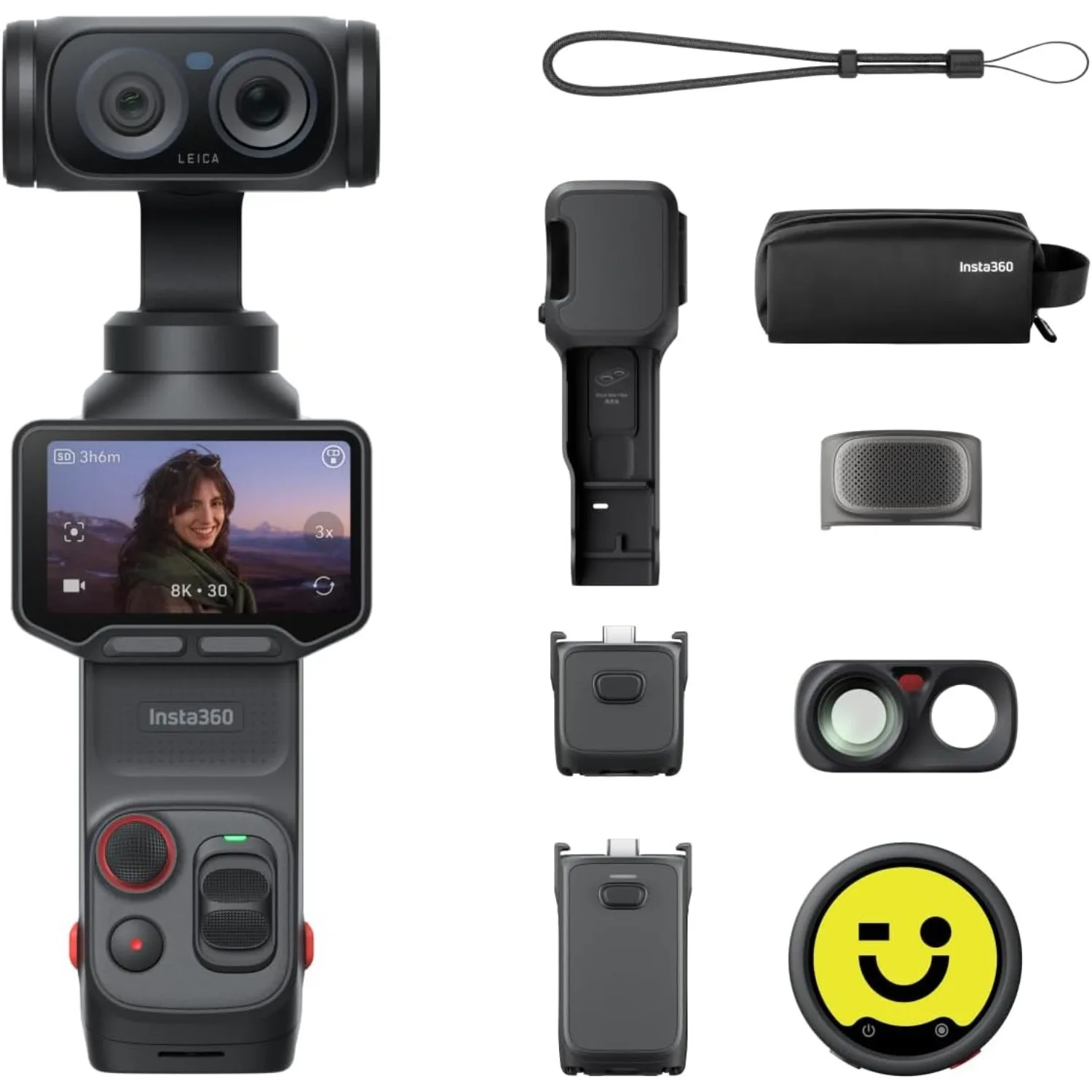 Insta360 luna ultra Creator Bundle - 8K Vlogging Camera with Dual Leica Lenses, 12× Zoom, 1