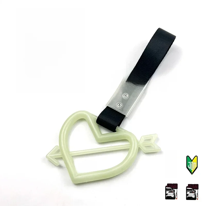 JDM Train Bus Handle Tsurikawa 1Pcs New Cupid's Arrow Ring Tyling Drift Charm Strap Drift TOPJDM Auto Car Strap — zdjęcie 2