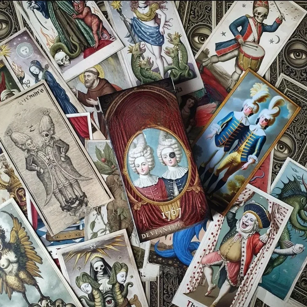 6*12 cm The Zammer Twins 1ère édition Oracle Deck 50 pièces cartes