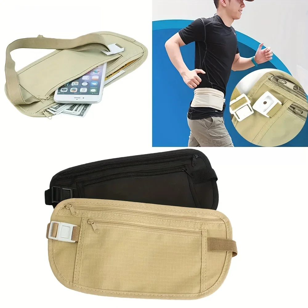 AliExpress 1pcWaterproof Anti-theft Invisible Running Waist Bag Multi-functional Ultra-thin Travel Cell Phone Bag For Men Women Cycling Bag