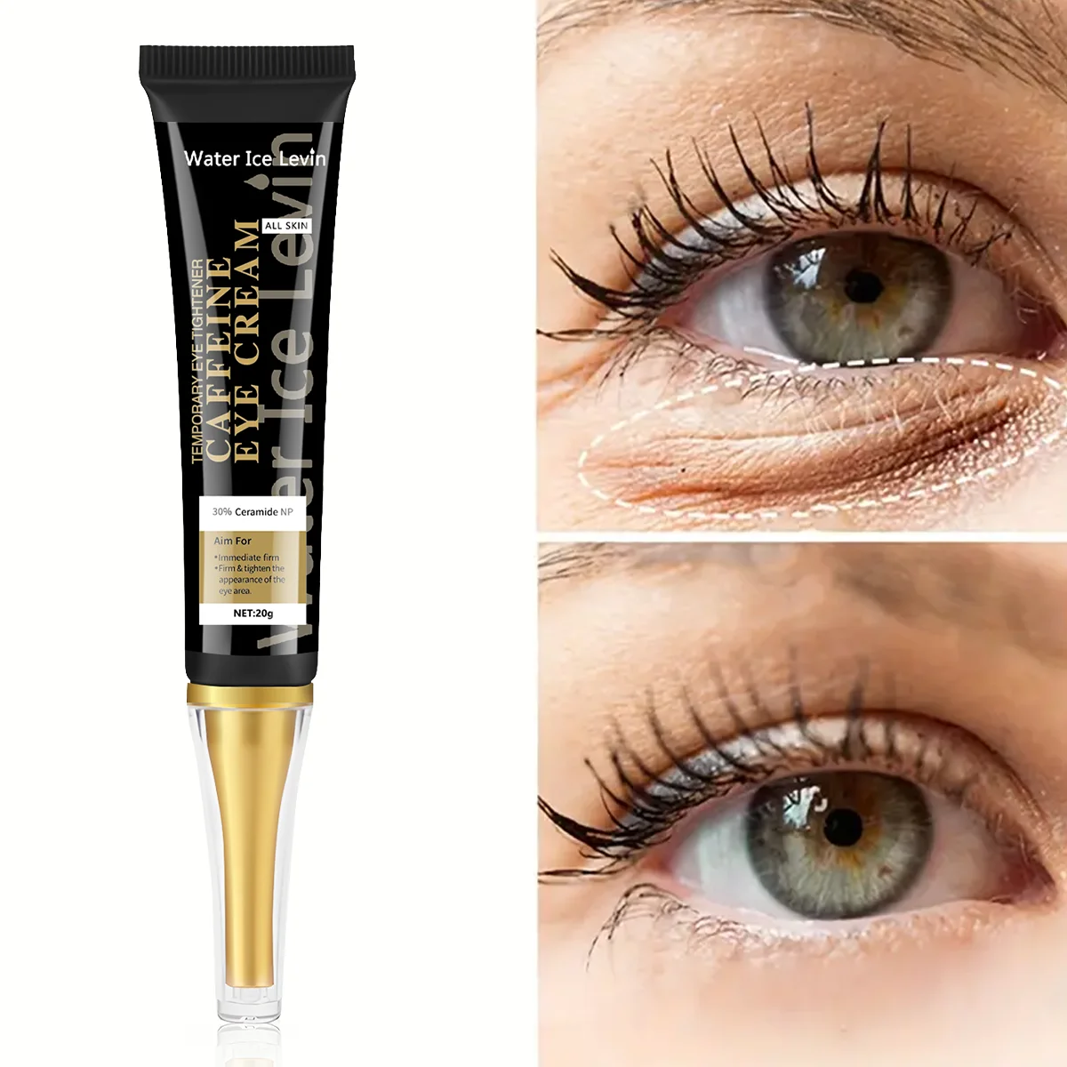 Caffeine Eye Cream Instant Repair Essence Lighten Dark Circles Tighten Skin Beauty Treatment for Eye Area