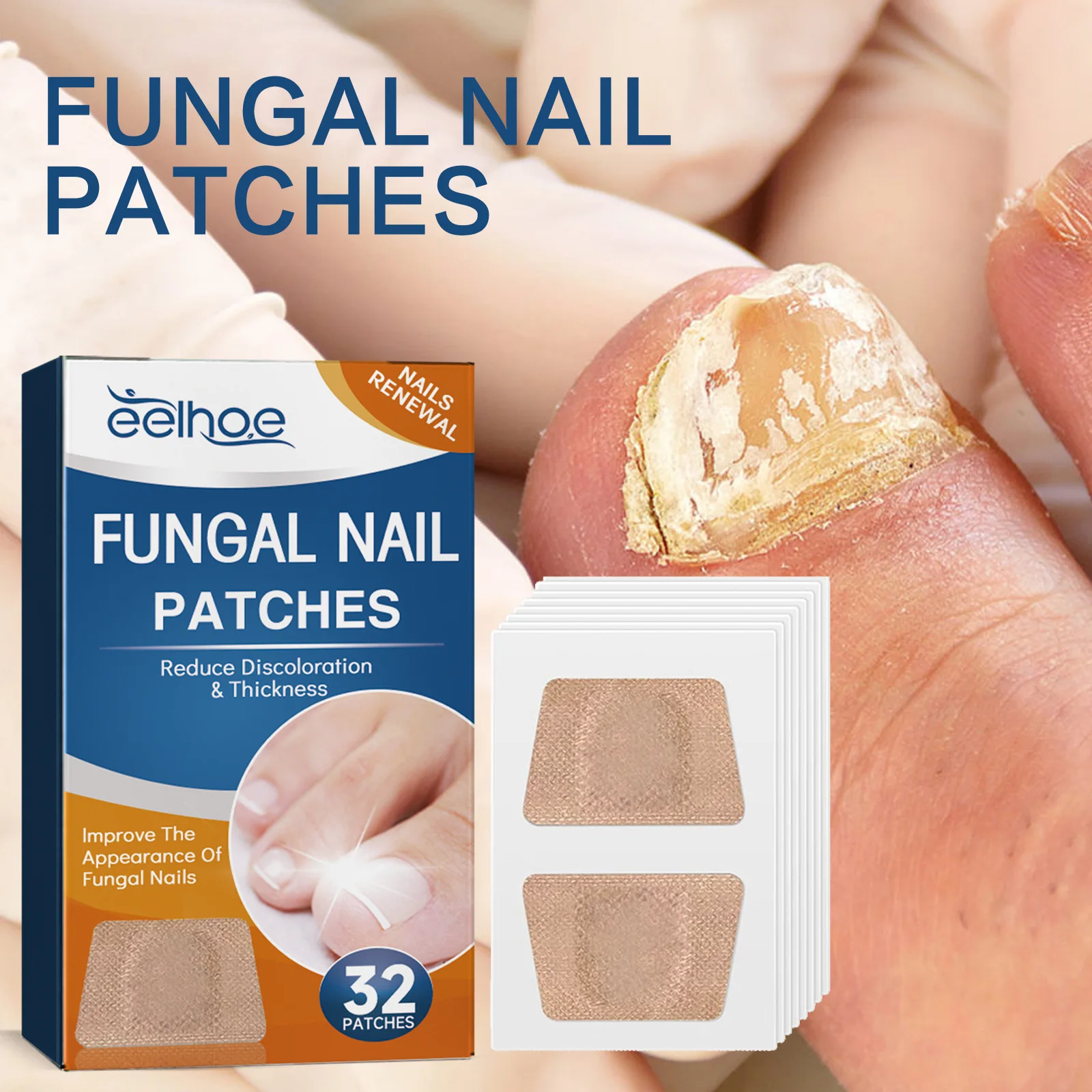 Toenail Care Patches Restored Shine Reduced Discoloration Thickness Improved Appearance Nourishing Repair Nail Treatment Patch