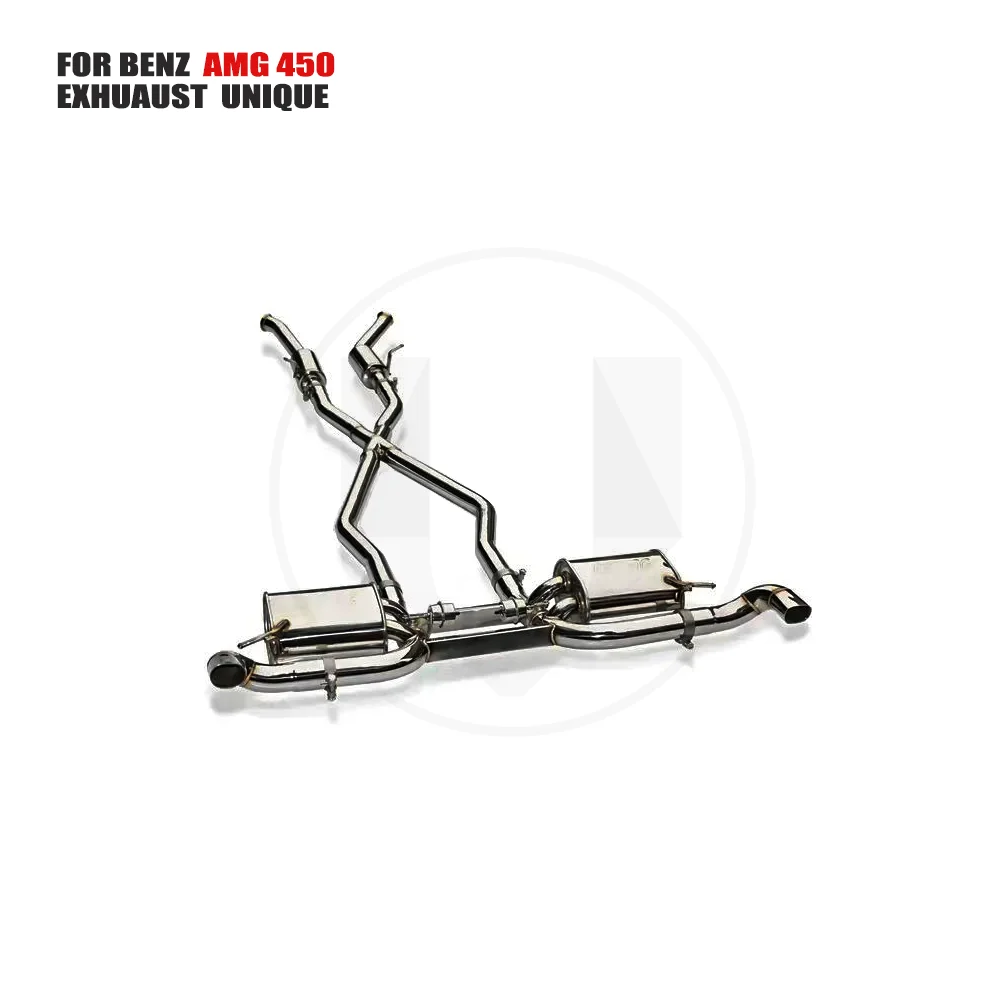 

UNIQUE Stainless Steel Exhaust System Performance Catback For Mercedes Benz AMG 450 High Flow Downpipe With Heat Shield