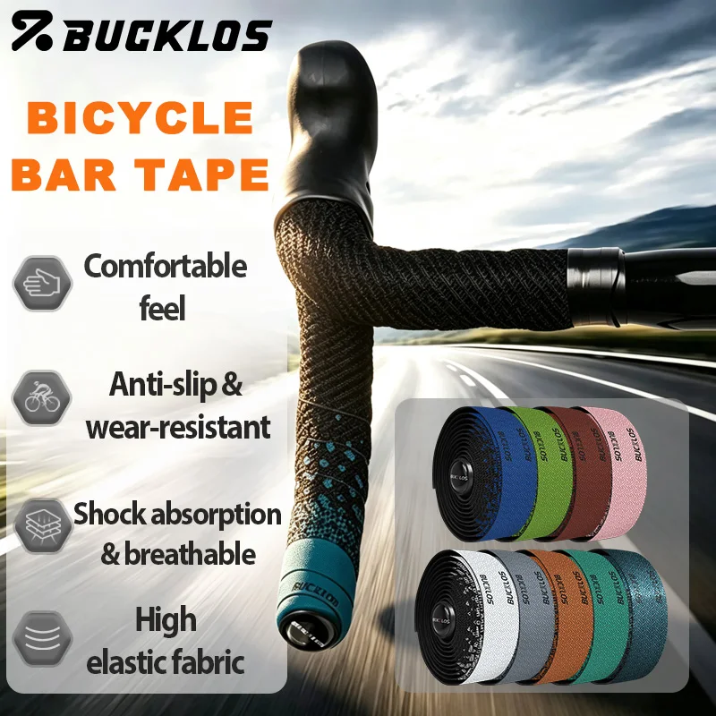 AliExpress BUCKLOS Thickened Bicycle Handlebar Tapes Anti-Slip Road Bike Bar Straps Comfort Anti-Vibration Soft Cycling Handle Wrap Belts