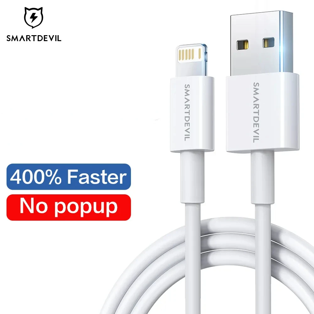 SmartDevil 20W USB Cable for iPhone 14 11 12 13 Pro Max 8 Plus X Xr Phone Fast Charging Data Sync For iPad iPod Lightning 3A 3.0