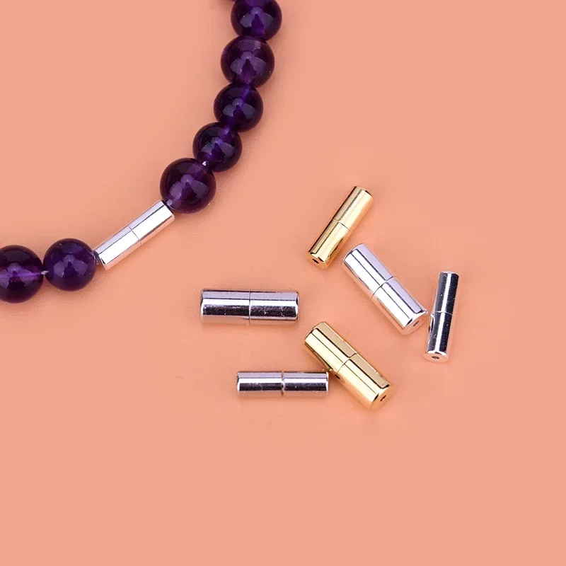 Accessoires de bouton de collier de bracelet en argent regardé S925, bouton à vis, matériel de bricolage fait à la main