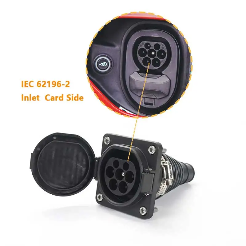 Erobot Pojazdy elektryczne Ładowanie Evse Typ 2 Gniazda wlotowe EV 16A-32A 1P 3-fazowe dla IEC 62196-2 Wtyczka adaptera ładowarki EV