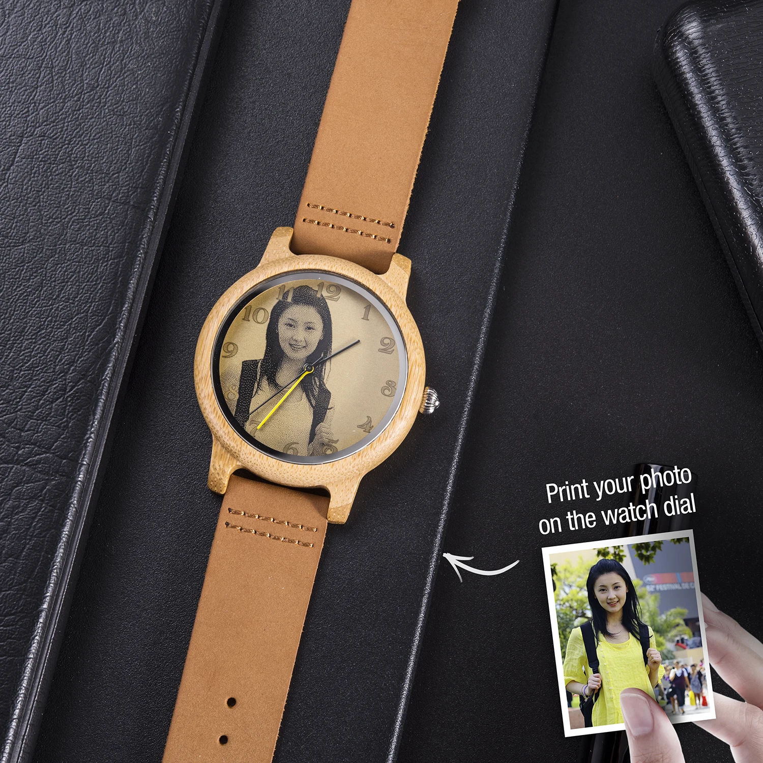 BOBOBIRD Wooden Couple Quartz Watches Original Free Custom Photo Wrist Timepiece Man And Woman Quartz Wrist Watch Christmas gift