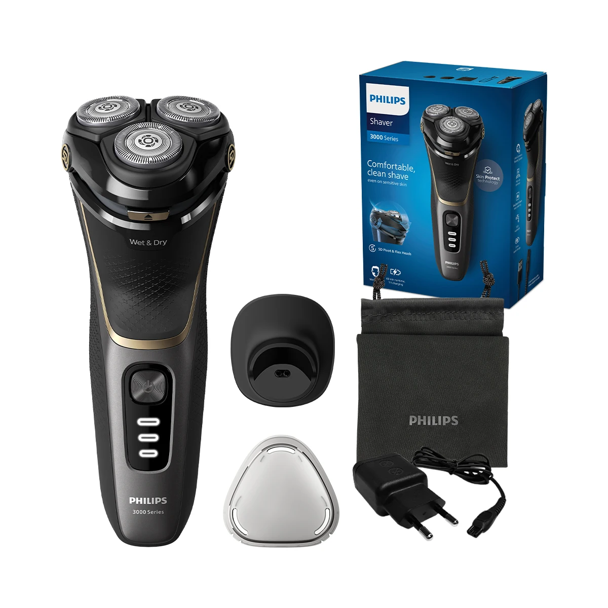 فيليبس-ماكينة حلاقة كهربائية Series, no3342, 13, ذهب