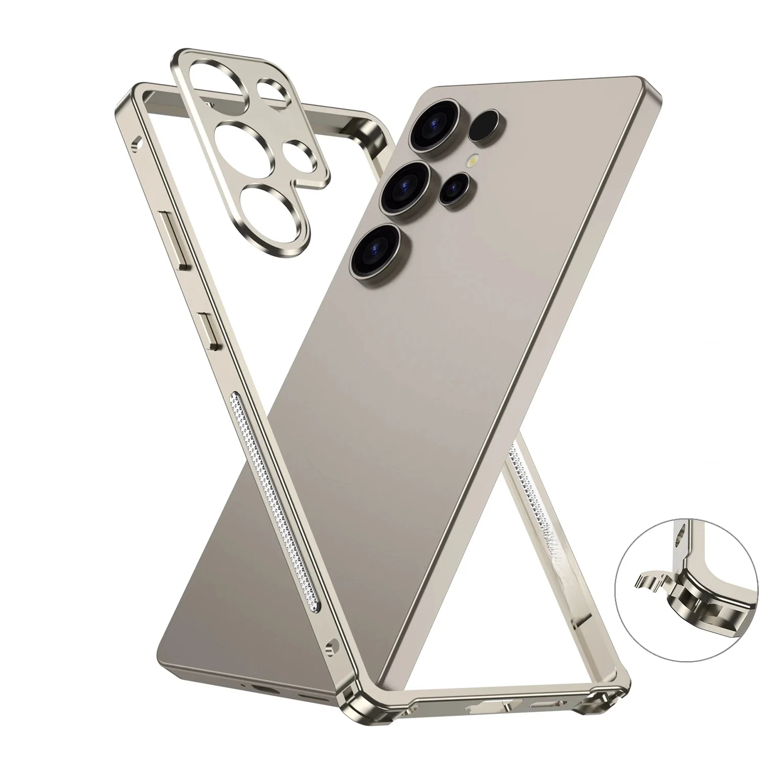 Etui na telefon Samsung Galaxy S26 Ultra S26 S25 S24 S23 Ultra, metalowa ramka ze stopu aluminium lotniczego, osłona obiektywu, odporna na wstrząsy. — zdjęcie produktu 7