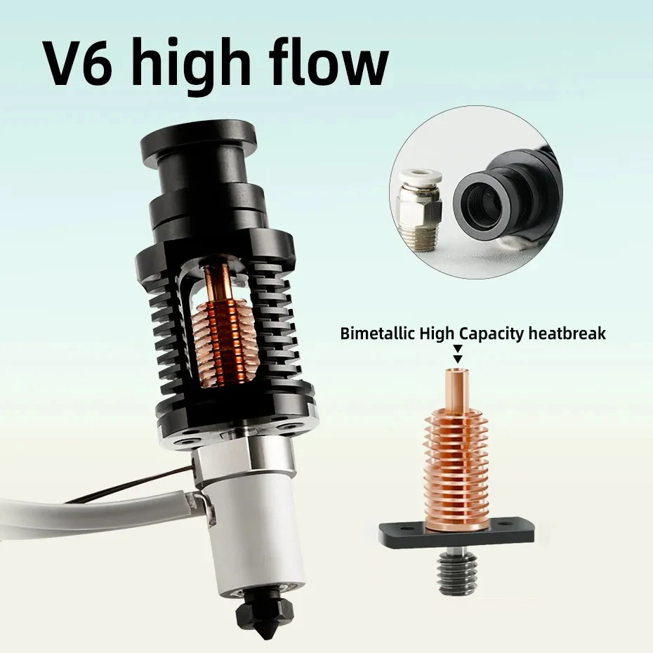 

V6 Hotend Kit MCH Ceramic Heating Core High Temperature Heating Device for Ender 3 CR10 Prusa 3D Printer Extruder Kit Print Head