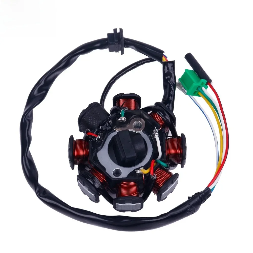Glixal 8-cewkowy alternator magneto stojan dla GY6 125cc 150cc 152QMI 157QMJ chiński skuter motorower ATV gokart Quad silnik (3 + 2) — zdjęcie 2