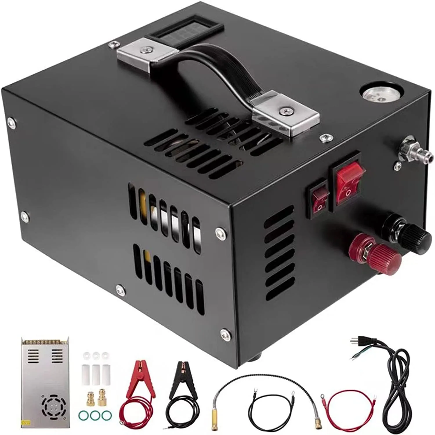 12V DC 220V PCP Pomp 30Mbar 4500Psi 300W Voor Jagen Duiken Lucht Auto Pomp Compressor Motorfiets Band Opvullen Luchtcompressor