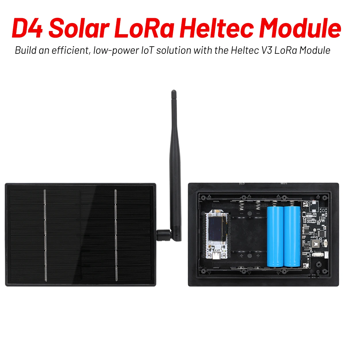 4W Solar Powered Heltec ESP32 Meshtastic Built in Battery With Antenna LoRa SX1262 Wi-Fi Bluetooth GPS Heltec V3 Lora Module