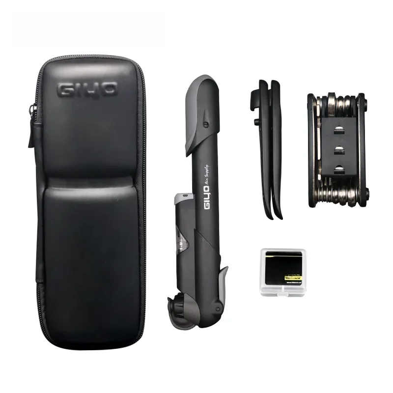 AliExpress riderace Bicycle Tire Repair Tools Kits Multi-function Hand Air Pump Hose Set Inflator Schrader Presta Valve for Bike Inner Tire Patches