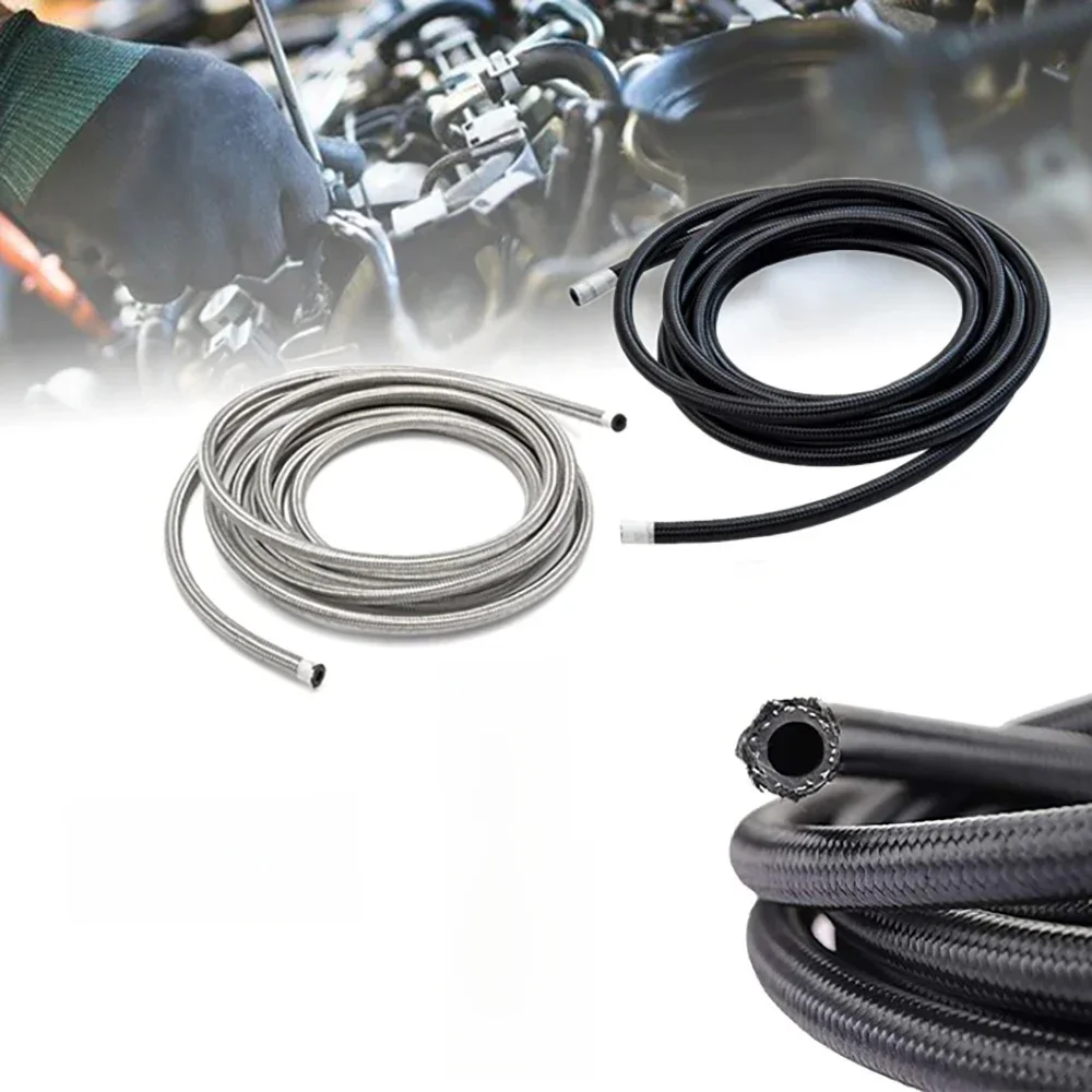 AN4 AN6 AN8 AN10 AN12 AN16 AN20 Universele Auto Brandstofslang Olie Gasleiding Nylon Staal Gevlochten Radiator Remslang CPE Pijp 1 ~ 10M - afbeelding 2