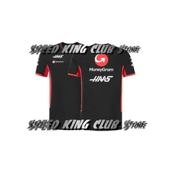 2024 Best Seller F1 Racing T-shirt HAAS Team Summer Breathable Short Sleeve Shirts Cycling Jersey Men Women Quick-Drying Tops