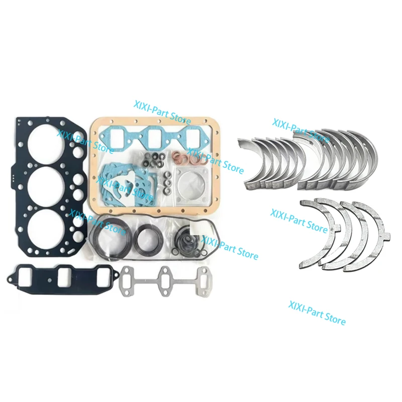 

3TNE74 Crankshaft Main Bearing Connecting Rod Washer Full Gasket Kit Set For Yanmar Cylinder Head Gasket Overhaul Rebuild Kit