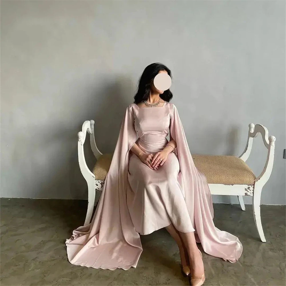 Prom Dress Square Neckline Women 2023 New Fashion Long Sleeve Evening Gowns Formal occasion dresses فساتين للحفلات الراقصة