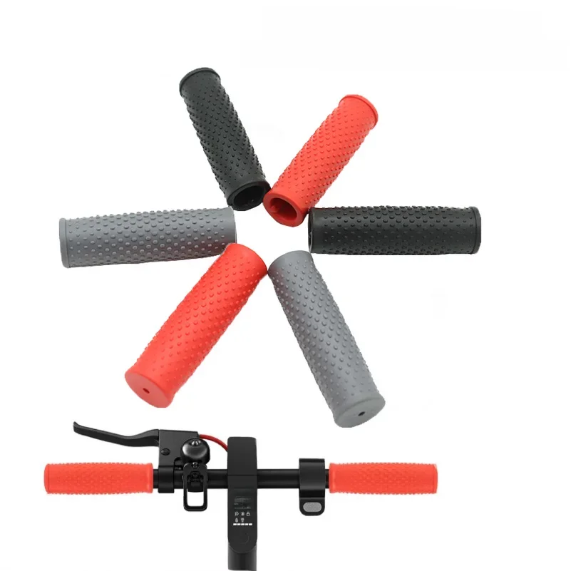 1 paire de poignées de guidon en caoutchouc pour Scooter électrique Xiaomi M365/Pro/1s/Pro2, accessoires antidérapants noirs, pièces d'équitation pour Skateboard
