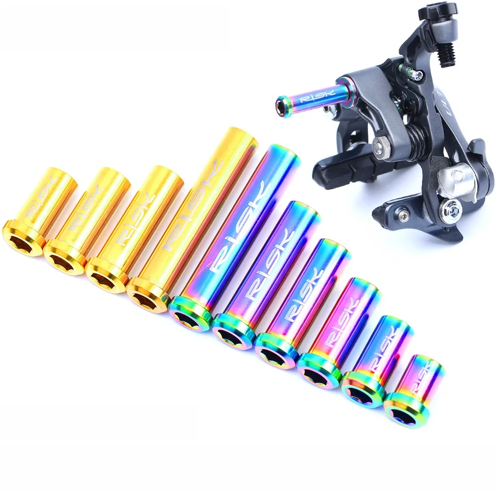 AliExpress RISK Road Bike Bicycle Front Rear Brake Caliper C-brake Pivot Nut Fixing Screw Bolt With Washer Titanium M6 x10/15/20/25/30/40mm