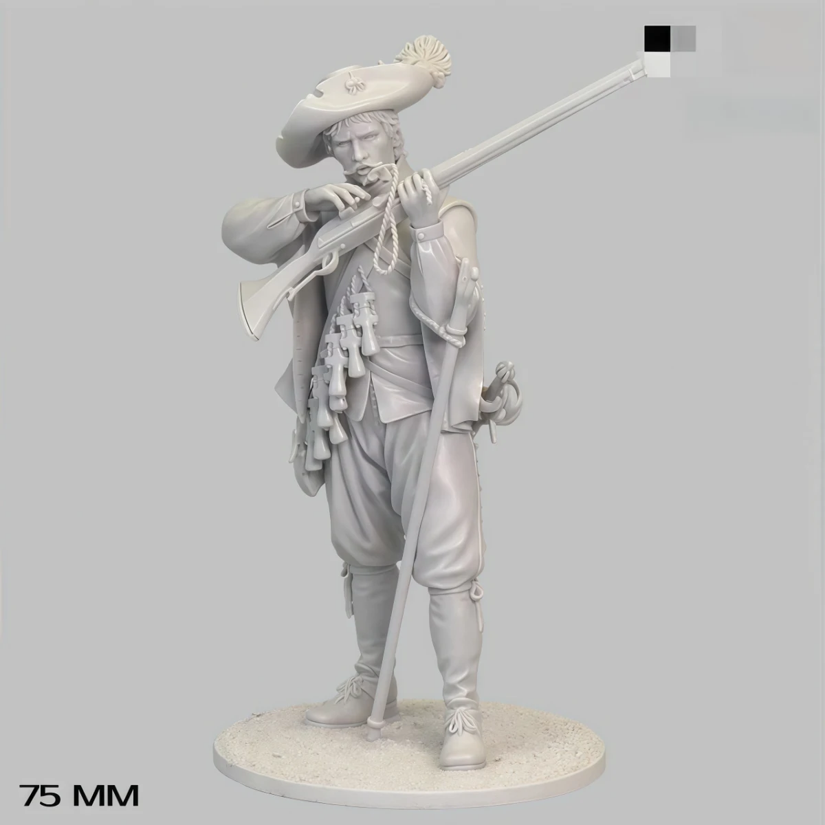 75mm resin unpainted model kit, military theme, unassembled and unpainted GK, 1834