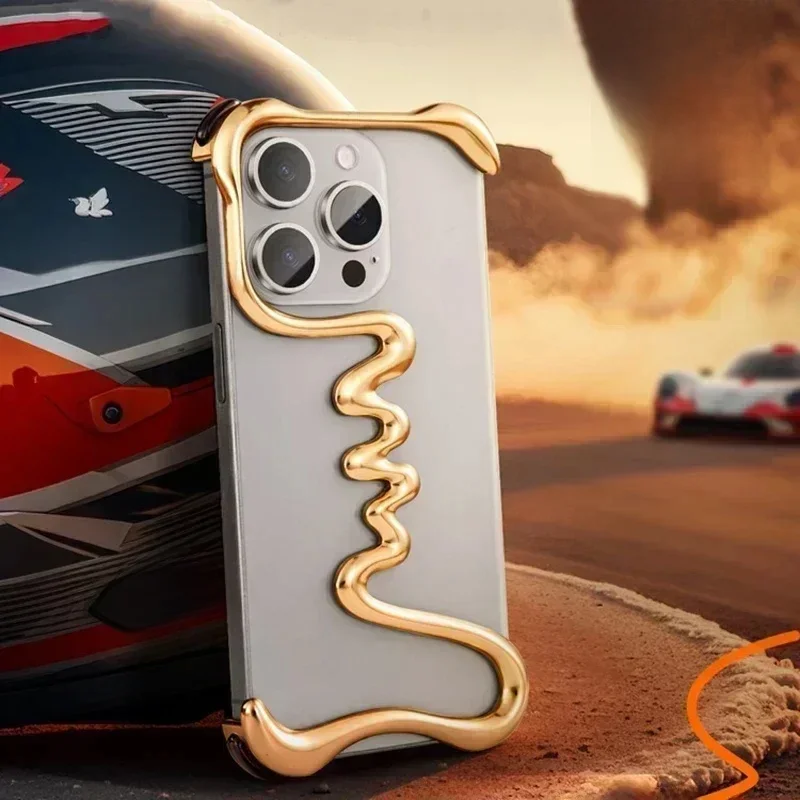 Eary Minimalistyczne etui na telefon iPhone 16/15 Pro Max Aluminiowa metalowa ochrona klasy wojskowej Odporny na wstrząsy telefon 14 Plus Shells — zdjęcie produktu 7