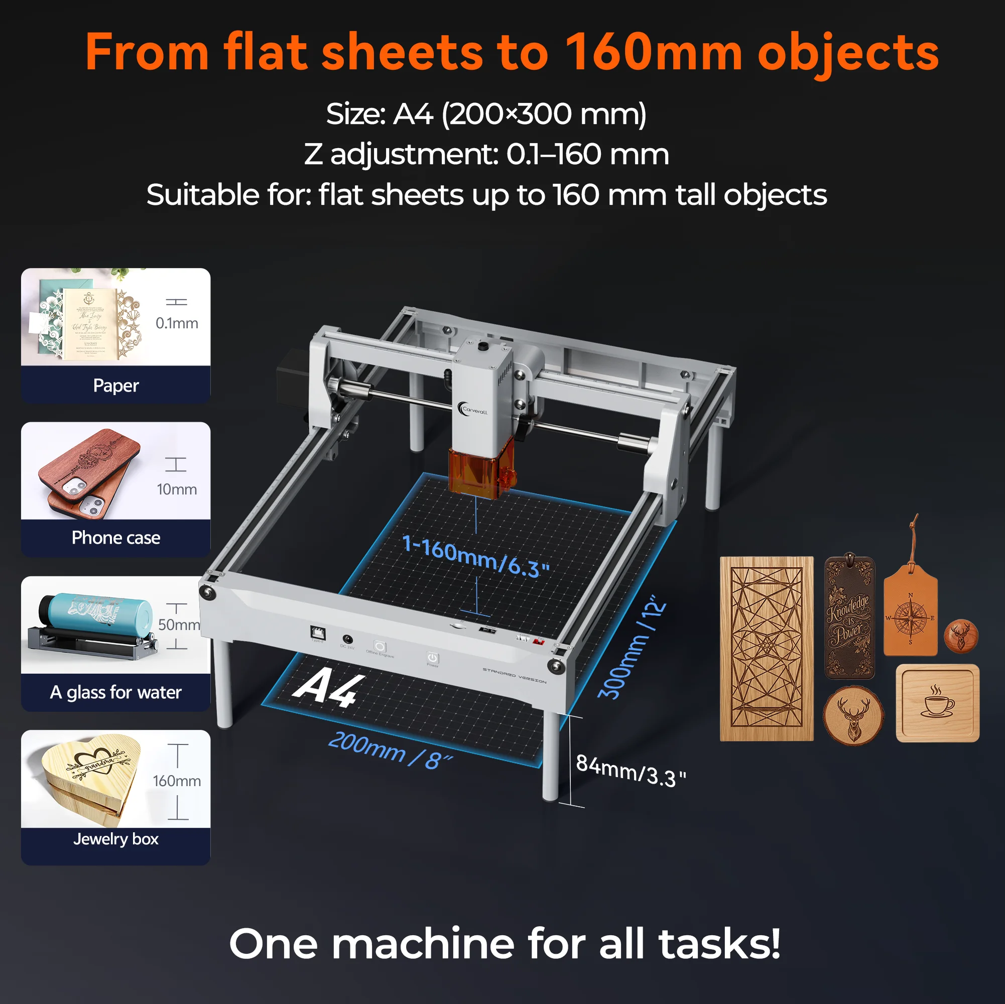ماكينة الحفر بالليزر K15Pro فضية 7 وات 12 وات أداة نقش دقيقة للأعمال والحرف اليدوية من الخشب والجلود والمزيد. #3