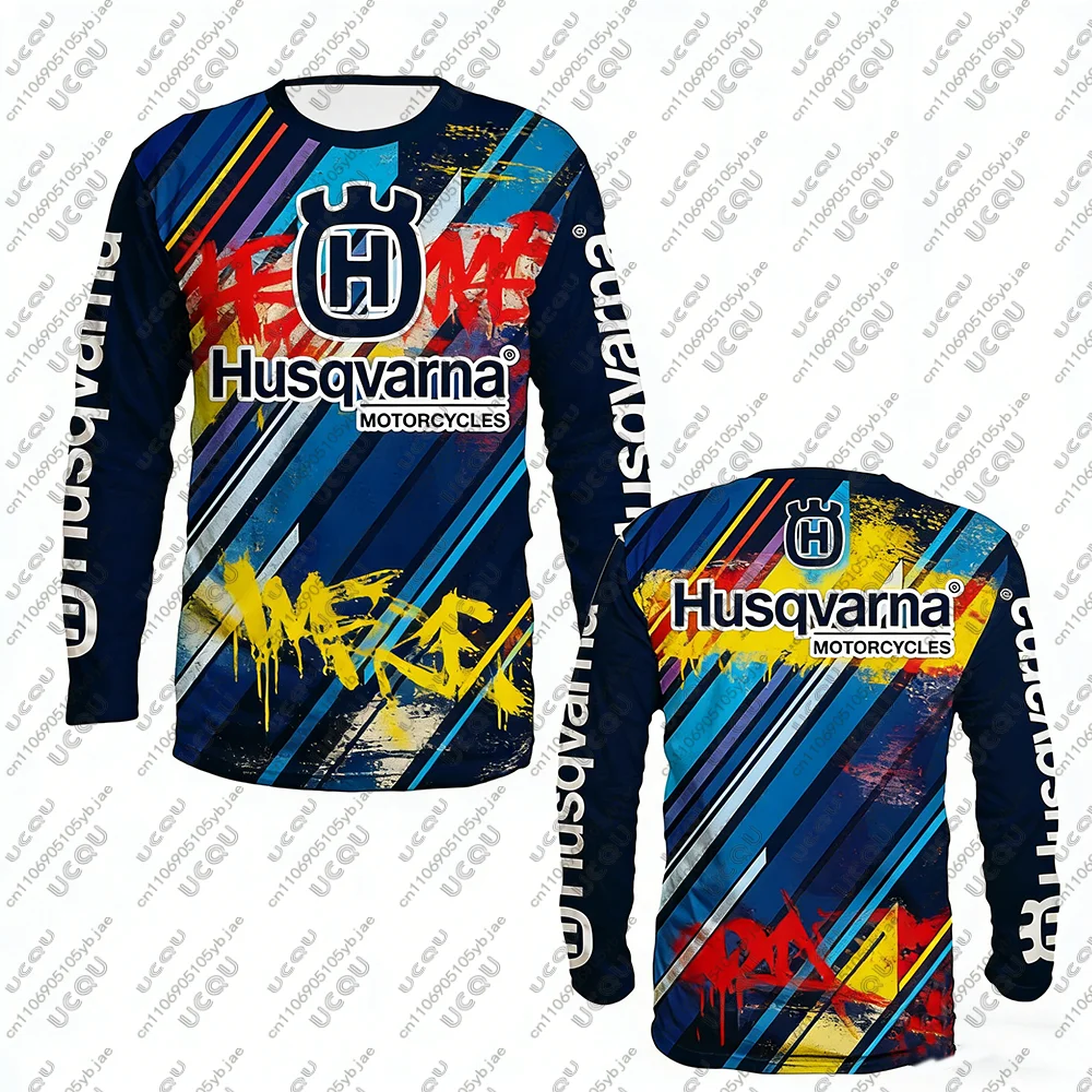 

Дышащая футболка Husqvarna для мужчин и мальчиков, спортивная футболка для мотоциклов, внедорожных видов спорта, подарок, футболка для езды на велосипеде, майка для мотокросса, гоночная футболка