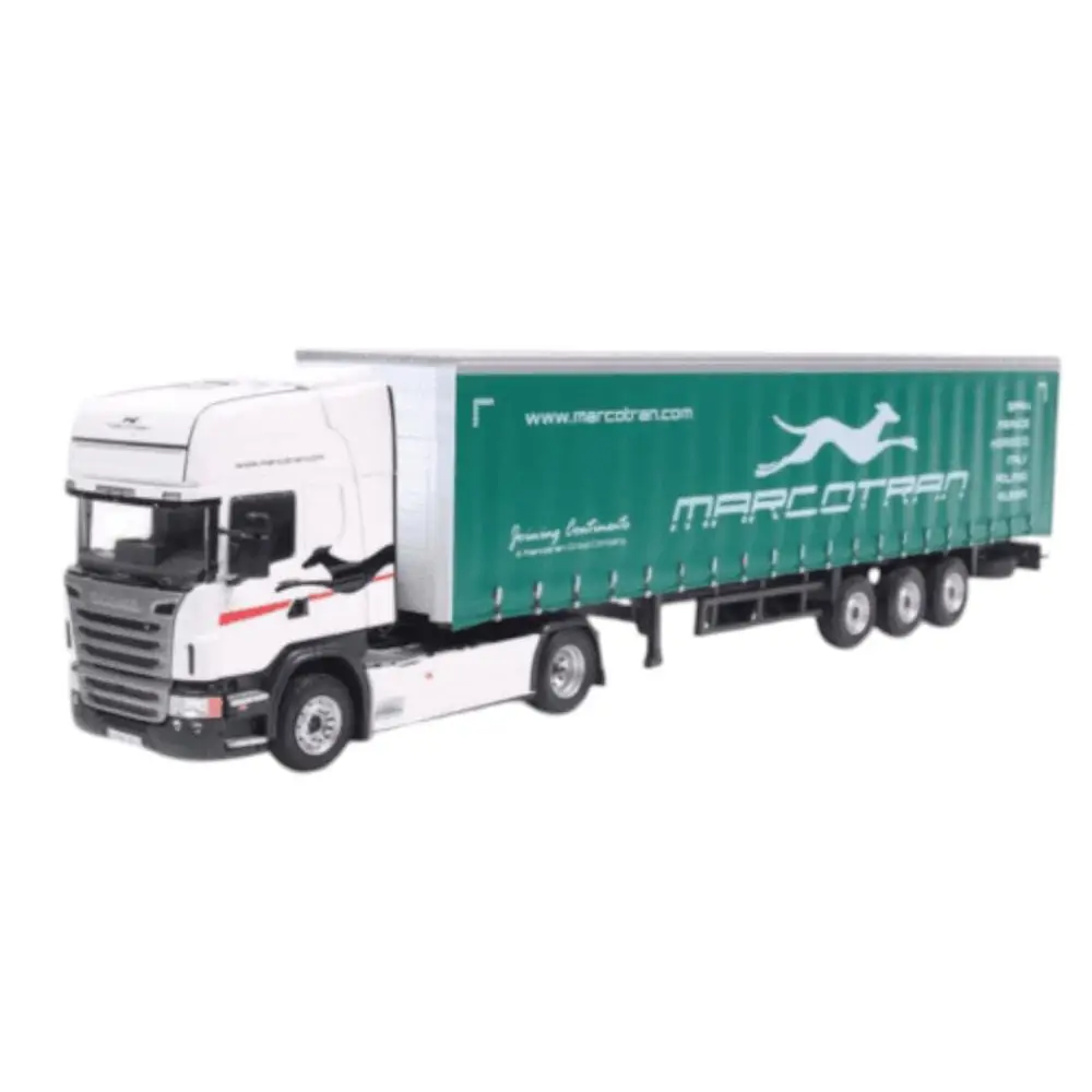 Salvat, Ce013 R450 2014 Camion articulé Marcotran conçu principalement pour le transport longue distance et les itinéraires internationaux, échelle 1:43, miniature en métal moulé sous pression, nouvelle collection de camions d'Espagne, sans fascicule, emballage blister d'origine