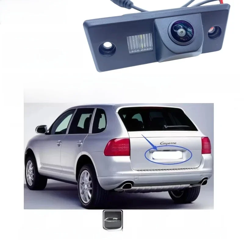 Kamera cofania HD do Porsche Cayenne 955 957 958 9PA 2002 ~ 2010 HD Night Vision Wodoodporna kamera cofania do parkowania — zdjęcie 2