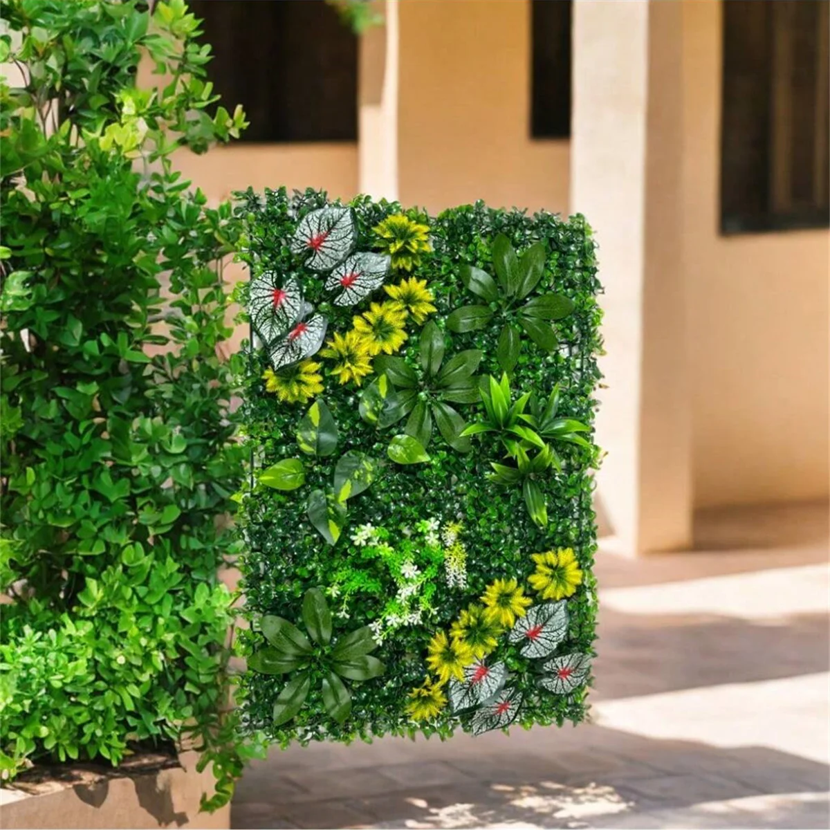 Panneaux muraux de plantes artificielles, 1 pièce, panneaux muraux de haie en buis, écran de confidentialité, arrière-plan de clôture pour décoration extérieure de jardin et d'arrière-cour