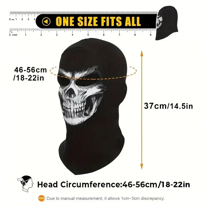 Skeleton Skull Balaclava Ghost Death Mask Headwear Motorcycle Cycling Skiing Snowboarding Cosplay Costume Halloween Party